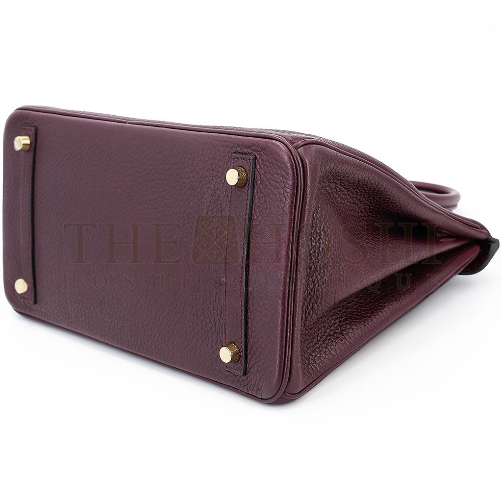 H**me5 BIRKIN 30 TOGO LEATHER BURGUNDY GOLD BUCKLE BAG 8575895581 (30*22*15cm) Master Quality